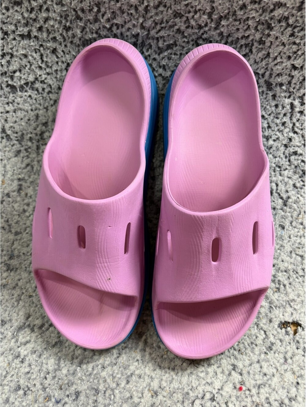 HOKA Ora Recovery Slide 3 Mens 10 Womens 12 Pink Blue Sandals 1135061
